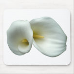 White Lily Mouse Pads