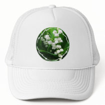 White Lily of the Valley Baseball Hat