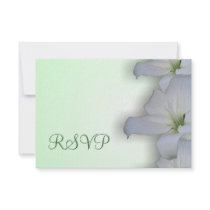 White Lily RSVP Card Personalised Invitation