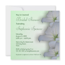White Lily Shower Invitation