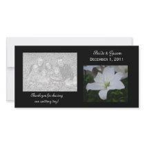 White Lily Thank You Photo Cards