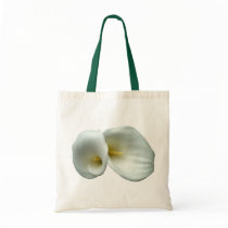 white lily tote bag