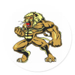 White Lionman Leo stickers