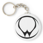 White Logo Keychain