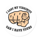 White Lost Virginity Have Yours stickers