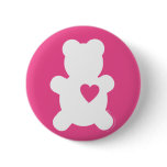 White Love Teddy Button