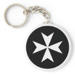 White Maltese Cross keychains