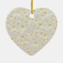 White Mums Christmas Ornaments