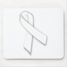 White National Day of Remembrance Ribbon Mouse Pad