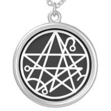 White Necronomicon Seal Necklace