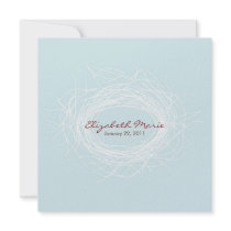 White Nest Double Sided Invitation