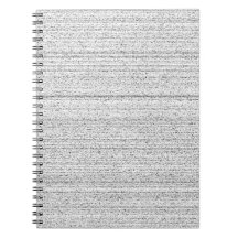 White Noise. Black and White Snowy Grain. Note Book