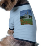 White Notre Dame Cathedral, Paris flowers Dog Shirt