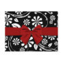 White on Black Daisy Flower Pattern