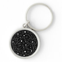 White on Black Plant Pattern