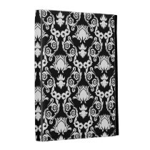 White on Black Tulip Damask caseable cases