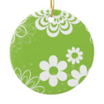White on Lime ornaments