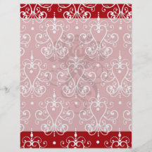 white on red swirl chandelier heart damask full color flyer