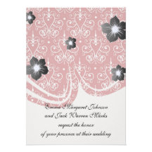 white on red swirl chandelier heart damask announcements