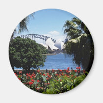 White Opera House in background, Sydney, Australia magnets