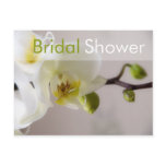 White Orchid • Bridal Shower Invitation Postcard