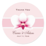 White Orchid Favour Stickers