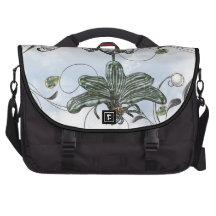 White Orchid Laptop Computer Bag