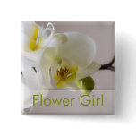 White Orchid • Wedding Button