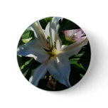White Oriental Lily Button