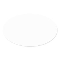 White  Oval Sticker