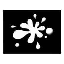 White Paint Splodge Postcards