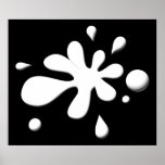 White Paint Splodge posters