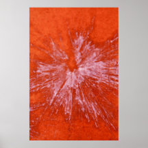 White Paintball on Red Posters
