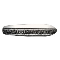 White Paisley Skateboard Oldschool