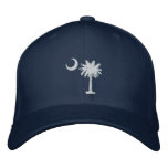 White Palmetto Embroidered Hat