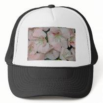 white Peach azalea blossoms flowers Mesh Hat