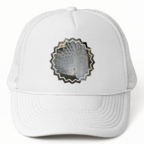 White Peacock Baseball Hat