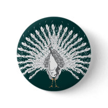 White Peacock Buttons