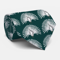White Peacock Tie
