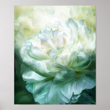 White Peony Fine Art Poster/Print