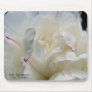 White Peony Flower Photo Mousepad