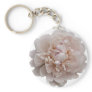 White Peony Keychain
