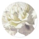White Peony Wedding Invitation Seal stickers