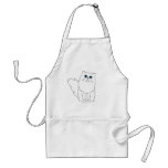 White Persian Cat w/ Blue Eyes aprons
