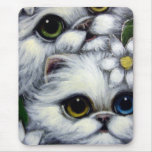 WHITE PERSIAN CATS ODD EYE Mousepad