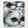 WHITE PERSIAN CATS ODD EYE Mousepad