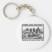 White Photo Indian Homeland Security Key Chain