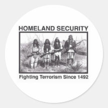 White Photo Indian Homeland Security Sticker