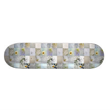 White photography collage skateboard