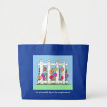 White Picket Fence Jumbo Tote Tote Bag
